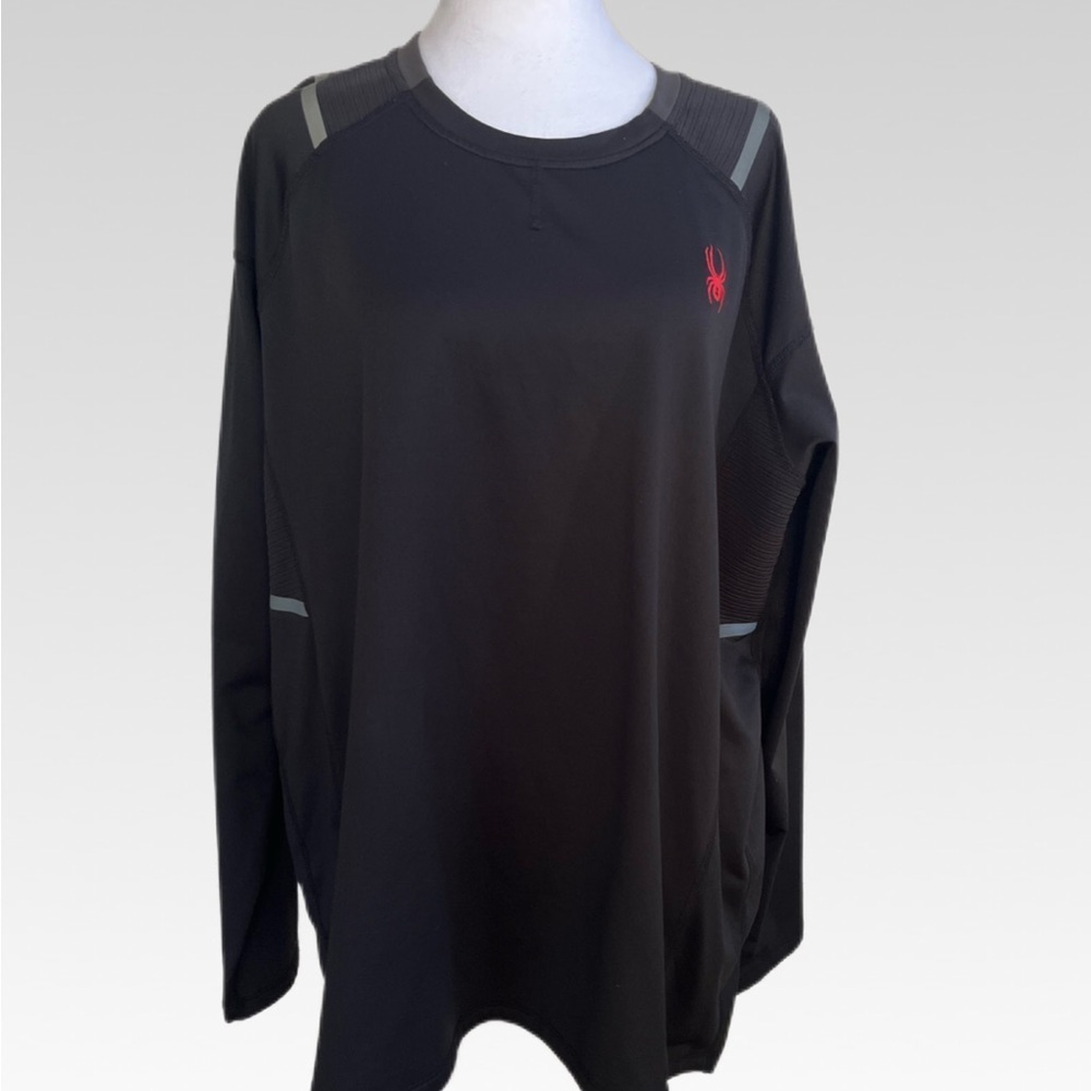 Spyder Active Men’s Black Shirt with Red Accents size L